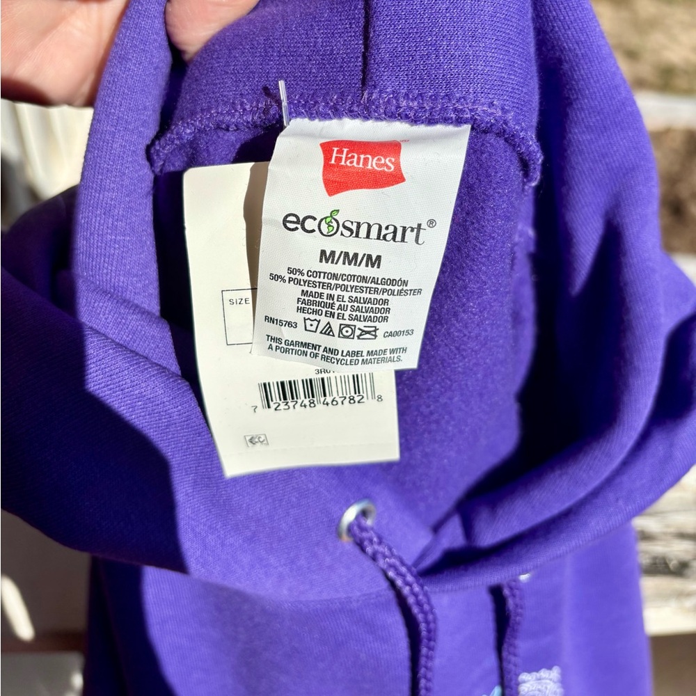 Purple Alaska Hoodie with Floral Design - Picture 4 of 4